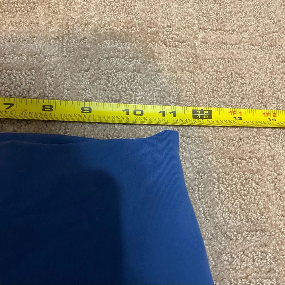 {ALO Yoga} Blue Athletic Yoga Leggings With Mesh Panels~ Size XS-S